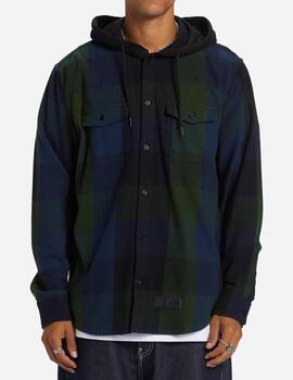 Camisa DCSHOES RUCKUS HOODED- Black/Dress Blue/Mountain Vi