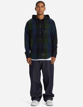 Camisa DCSHOES RUCKUS HOODED- Black/Dress Blue/Mountain Vi