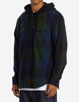 Camisa DCSHOES RUCKUS HOODED- Black/Dress Blue/Mountain Vi