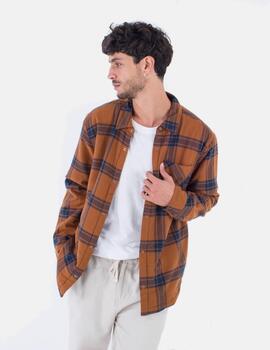 Camisa HURLEY PORTLAND SHERPA LINED FLANNEL - Euro Brown