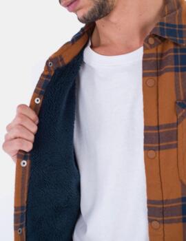 Camisa HURLEY PORTLAND SHERPA LINED FLANNEL - Euro Brown