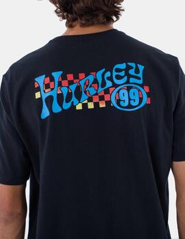 Camiseta HURLEY EVD H2O DRI RACEWAY SLUB - Black