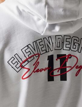 Sudadera 11 DEGREES Capucha STREETWEAR - White