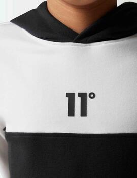 Sudadera 11 DEGREES JR COLOUR BLOCK - Black/ White