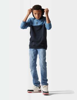 Sudadera 11 DEGREES JR COLOUR BLOCK - Navy / Elemental Blu