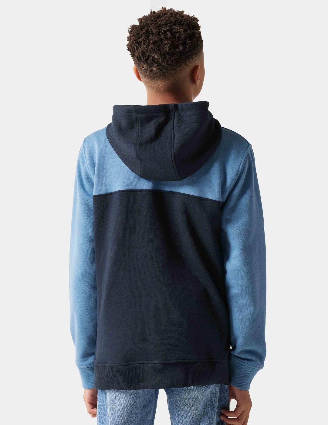 Sudadera 11 DEGREES JR COLOUR BLOCK - Navy / Elemental Blu