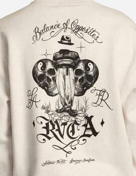 Sudadera RVCA Crew INVISIBLEMANCRE  - Oat Heather