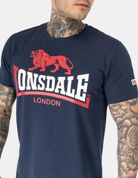 Camiseta LONSDALE LION TWO TONE - Navy/Red/White