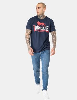 Camiseta LONSDALE LION TWO TONE - Navy/Red/White