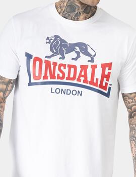 Camiseta LONSDALE LION TWO TONE - White/Navy/Red