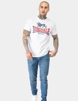 Camiseta LONSDALE LION TWO TONE - White/Navy/Red