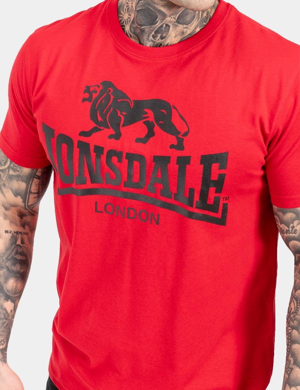 Camiseta LONSDALE LOGO - Red/Black