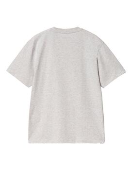 Camiseta W' CARHARTT SCRIPT EMBROIDERY - Ash Heather / Dust