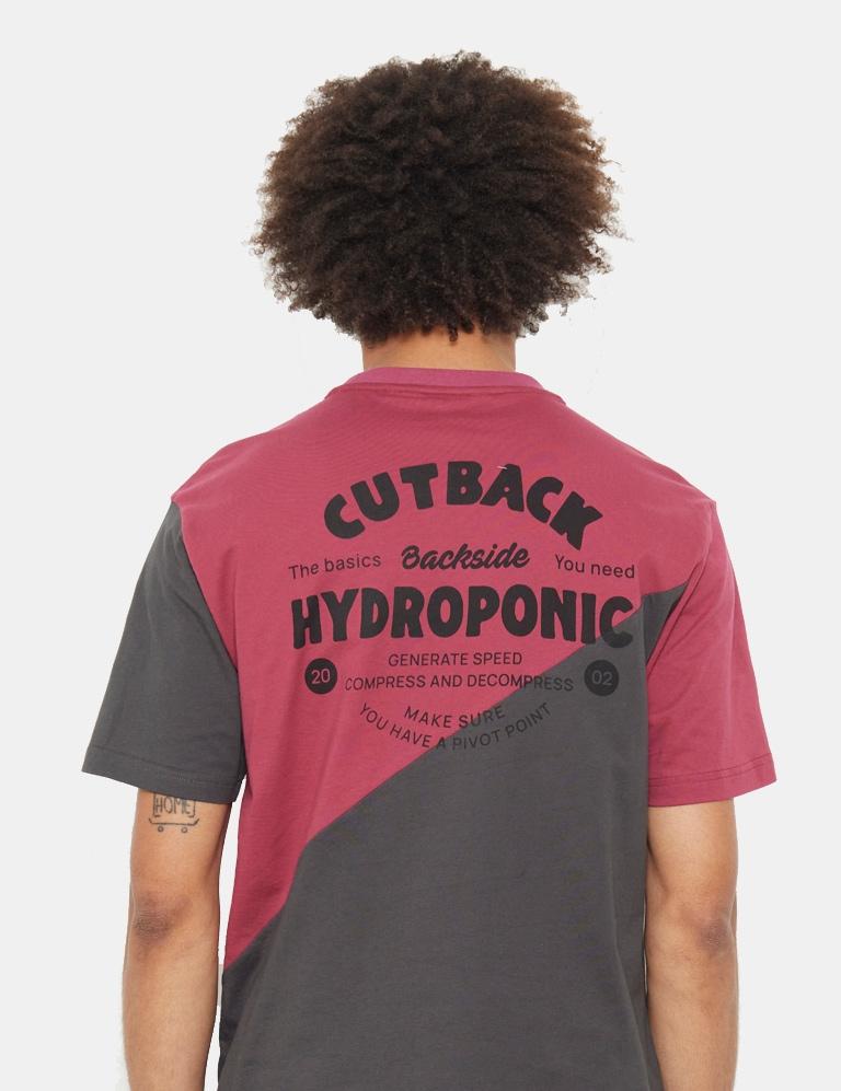 Camiseta HYDROPONIC CUTBACK - Anemone / Charcoal /  Black