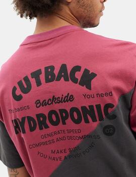 Camiseta HYDROPONIC CUTBACK - Anemone / Charcoal /  Black