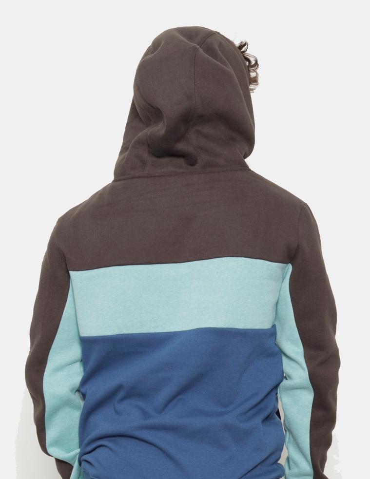 Sudadera Capucha BRONX - Charcoal / Acqua / Blue