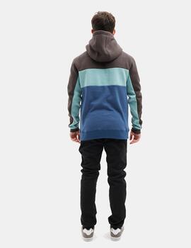 Sudadera Capucha BRONX - Charcoal / Acqua / Blue