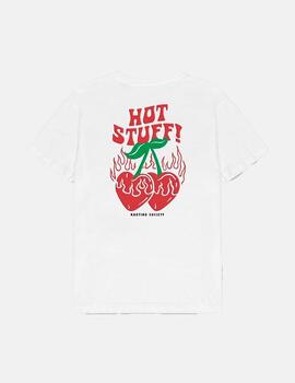 Camiseta KAOTIKO WASHED HOT STUFF - White