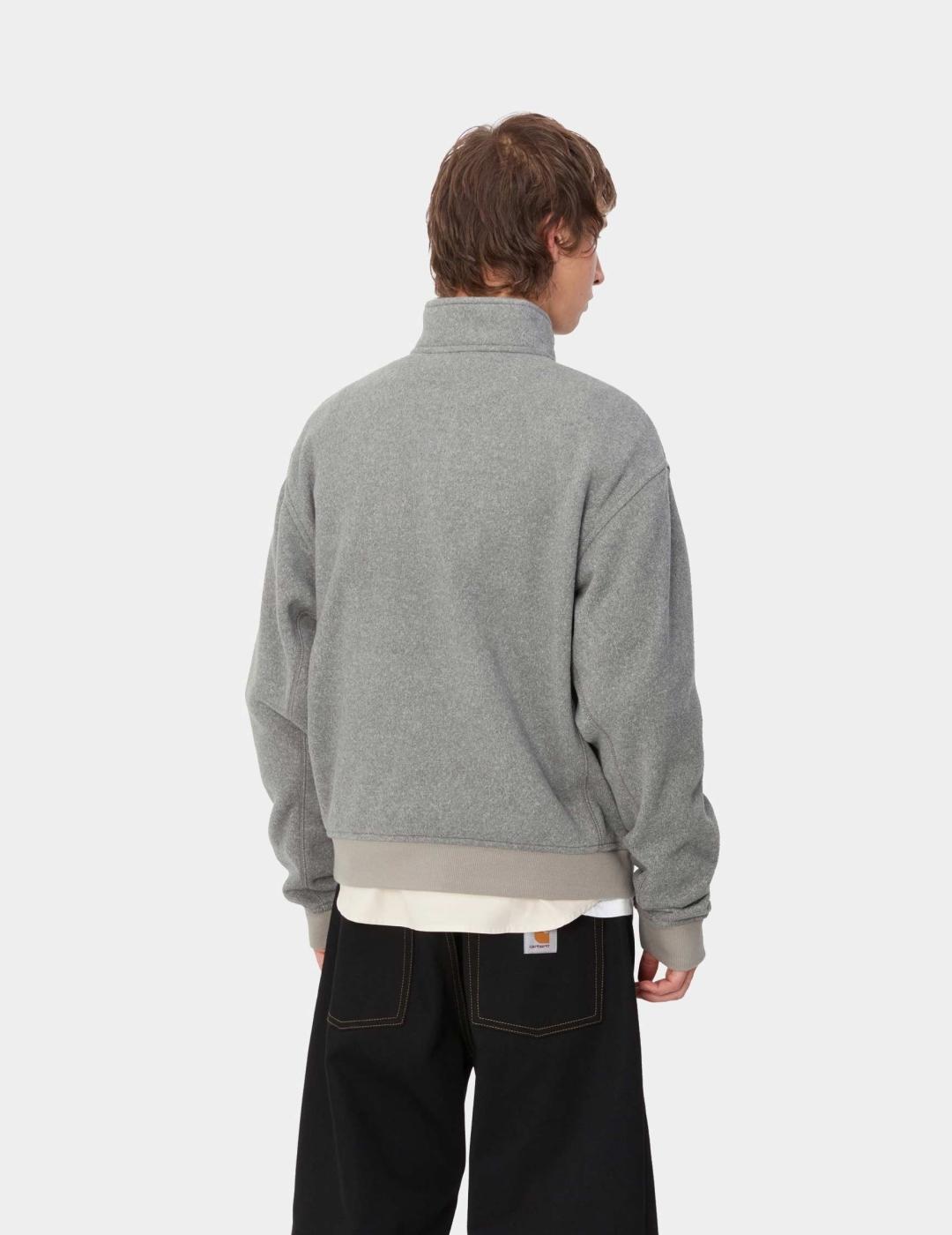 Sudadera CARHARTT LUTHER HALF ZIP - Misty Grey Heather