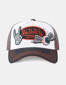 Gorra VON DUTCH PATCHES04 - Black/White/Orange