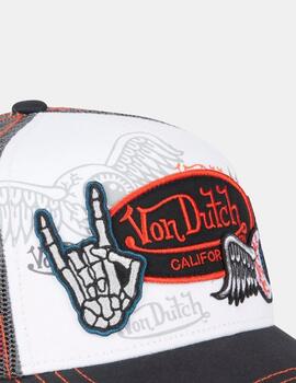 Gorra VON DUTCH PATCHES04 - Black/White/Orange