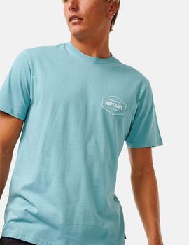 Camiseta RIP CURL STAPLER - Dusty Blue