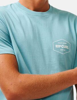 Camiseta RIP CURL STAPLER - Dusty Blue