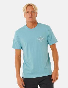 Camiseta RIP CURL STAPLER - Dusty Blue