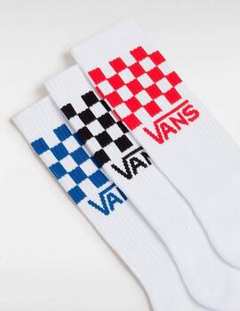 Calcetines VANS CLASSIC CHECK CREW - White