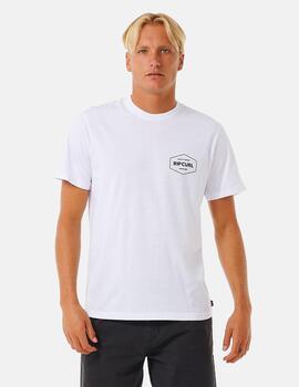 Camiseta RIP CURL STAPLER - White