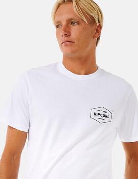 Camiseta RIP CURL STAPLER - White