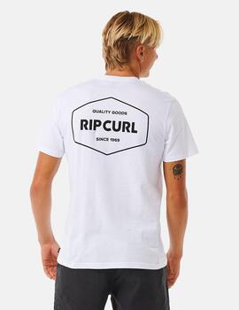 Camiseta RIP CURL STAPLER - White