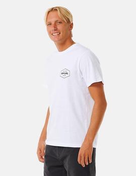 Camiseta RIP CURL STAPLER - White