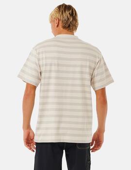 Camiseta RIP CURL QSP STRIPE - Vintage White