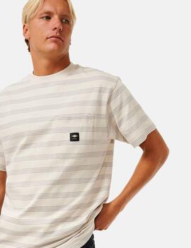 Camiseta RIP CURL QSP STRIPE - Vintage White