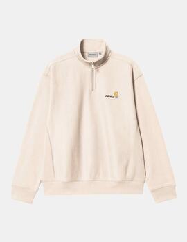 Sudadera CARHARTT ZIP AMERICAN SCRIPT SWEAT - Moonbeam