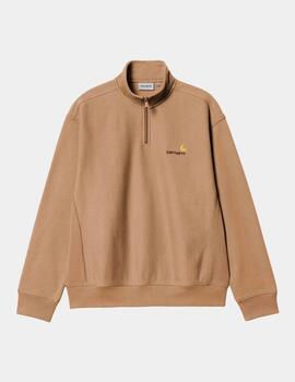 Sudadera CARHARTT ZIP AMERICAN SCRIPT SWEAT - Peanut