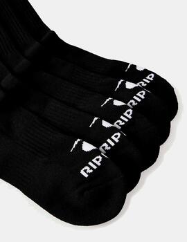 Calcetines RIP CURL BRAND CREW - Black