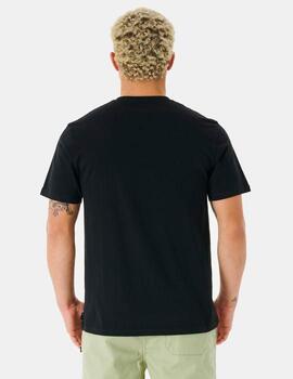 Camiseta RIP CURL SURF REVIVAL WAVING - Black