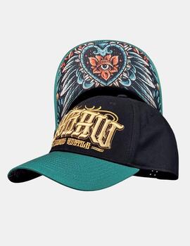 Gorra HYRAW SACRED HEART - Black/Turquoise