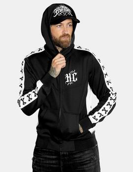 Sudadera HYRAW Capucha Abierta DISORDER - Black/White