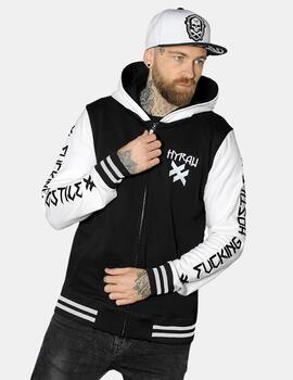 Sudadera HYRAW Capucha Abierta HOSTILE - Black/White