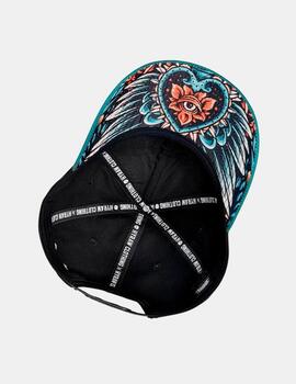 Gorra HYRAW SACRED HEART - Black/Turquoise