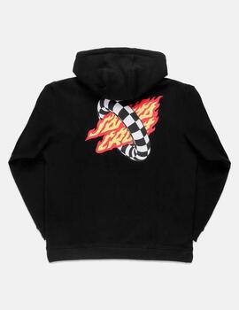 Sudadera Capucha SANTA CRUZ GOAL FLAME - Black