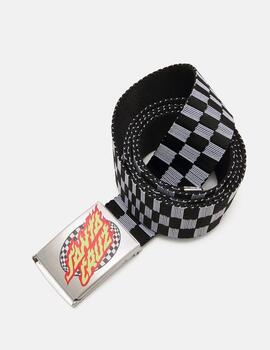 Cinturón SANTA CRUZ OVAL CHECK FLAME - Black Check