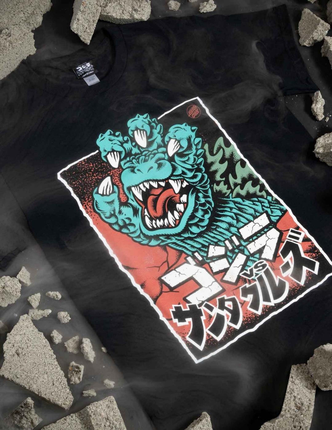 Cta. SANTA CRUZ X GODZILLA HAND FRONT - Black