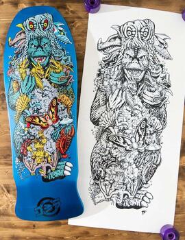 Tabla Skate SANTA CRUZ X GODZILLA KAIJU ROSKOPP