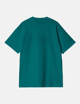 Camiseta CARHARTT LABEL SCRIPT - Malachite