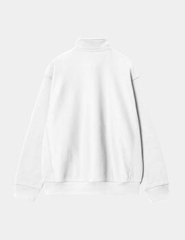 Sudadera CARHARTT HALF ZIP AMERICAN SCRIPT - White