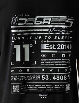 Camiseta 11 DEGREES FUTURE TECH BACK GRAPHIC - Black